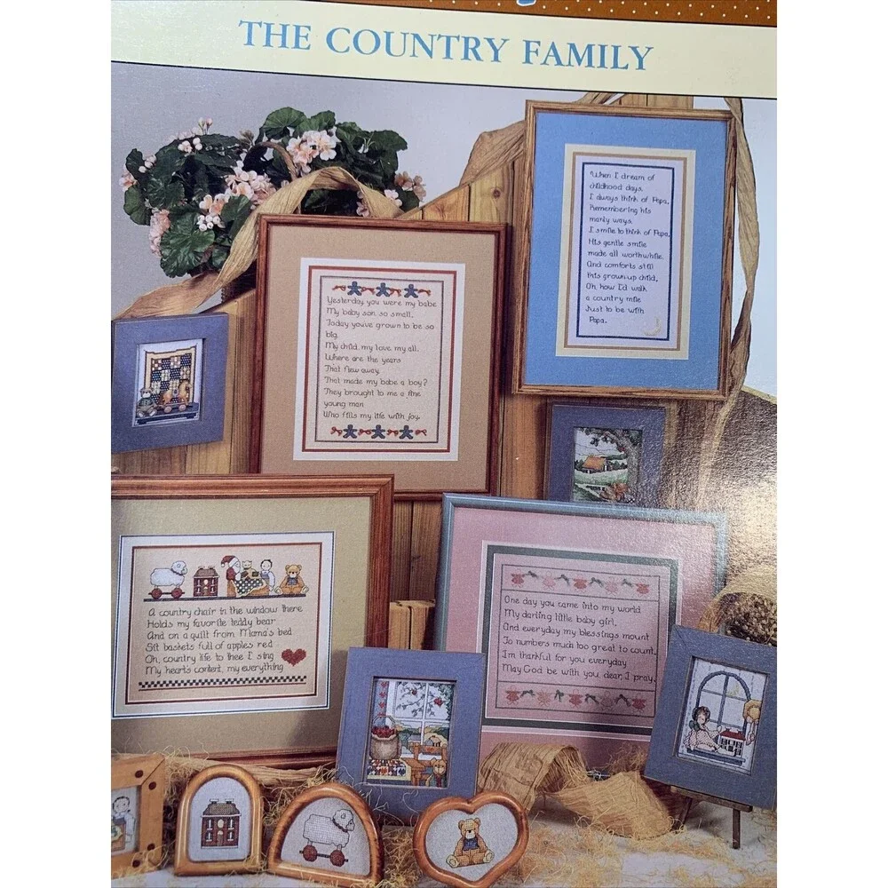 THE COUNTRY FAMILY ALMA LYNNE CROSS STITCH PATTERN ALX-81 SAYINGS MAMA'S QUILT +